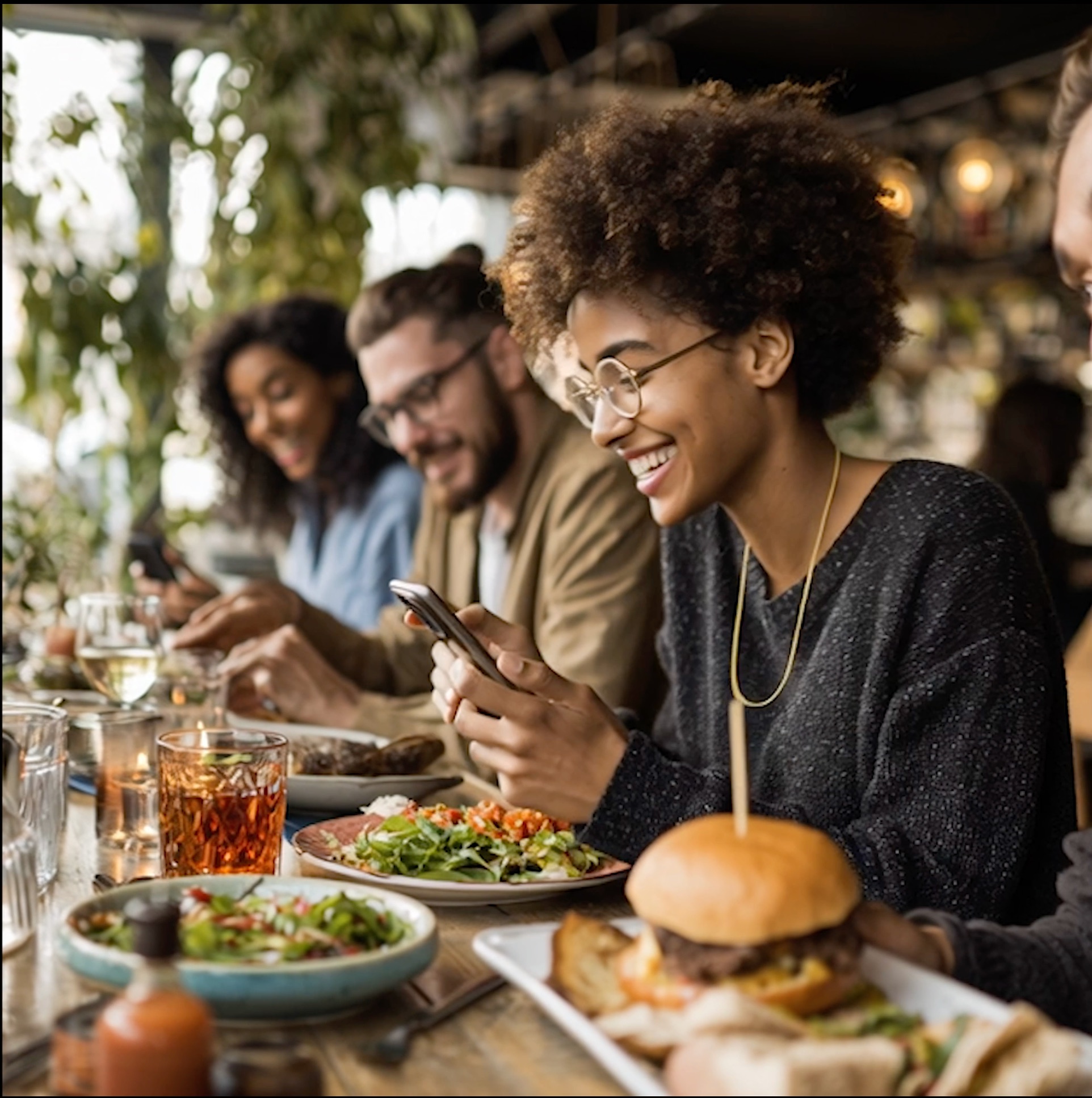 Happy Dining Customers